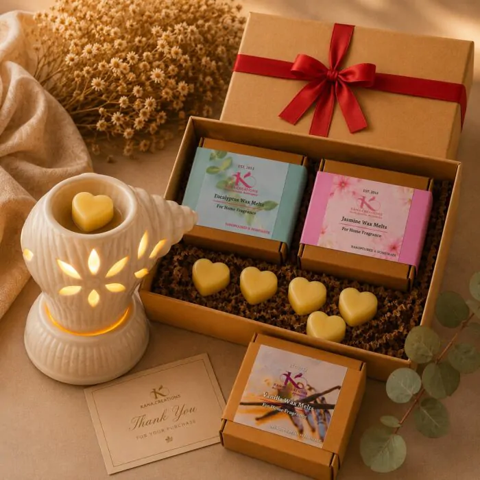 Shankh Electric Diffuser + Soy Wax melts gift box | Kana Creations