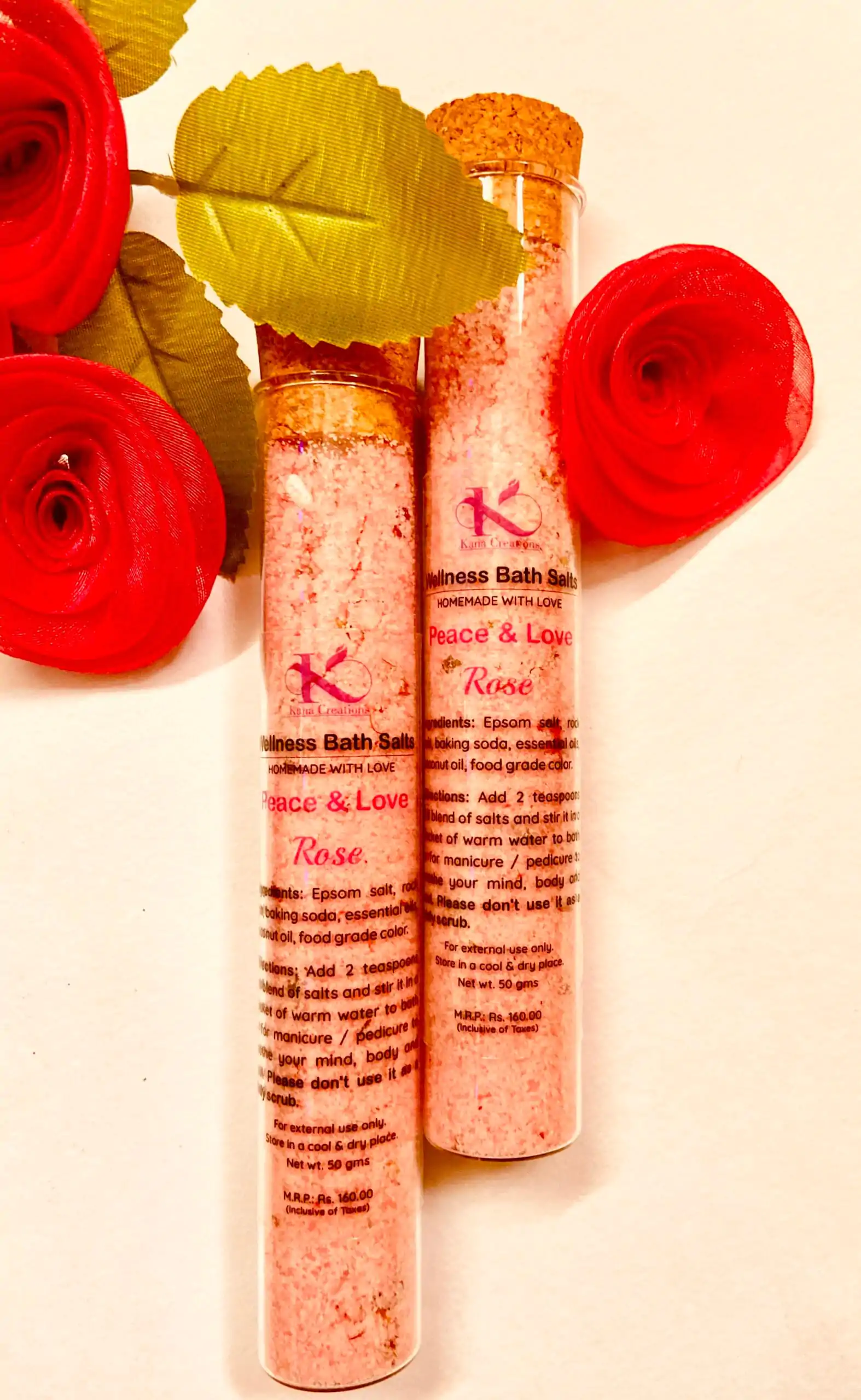 Rose handmade bath salts_kanacreations Rose handmade bath salts_kanacreations