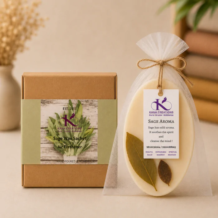 sage wax sachet box kana creations