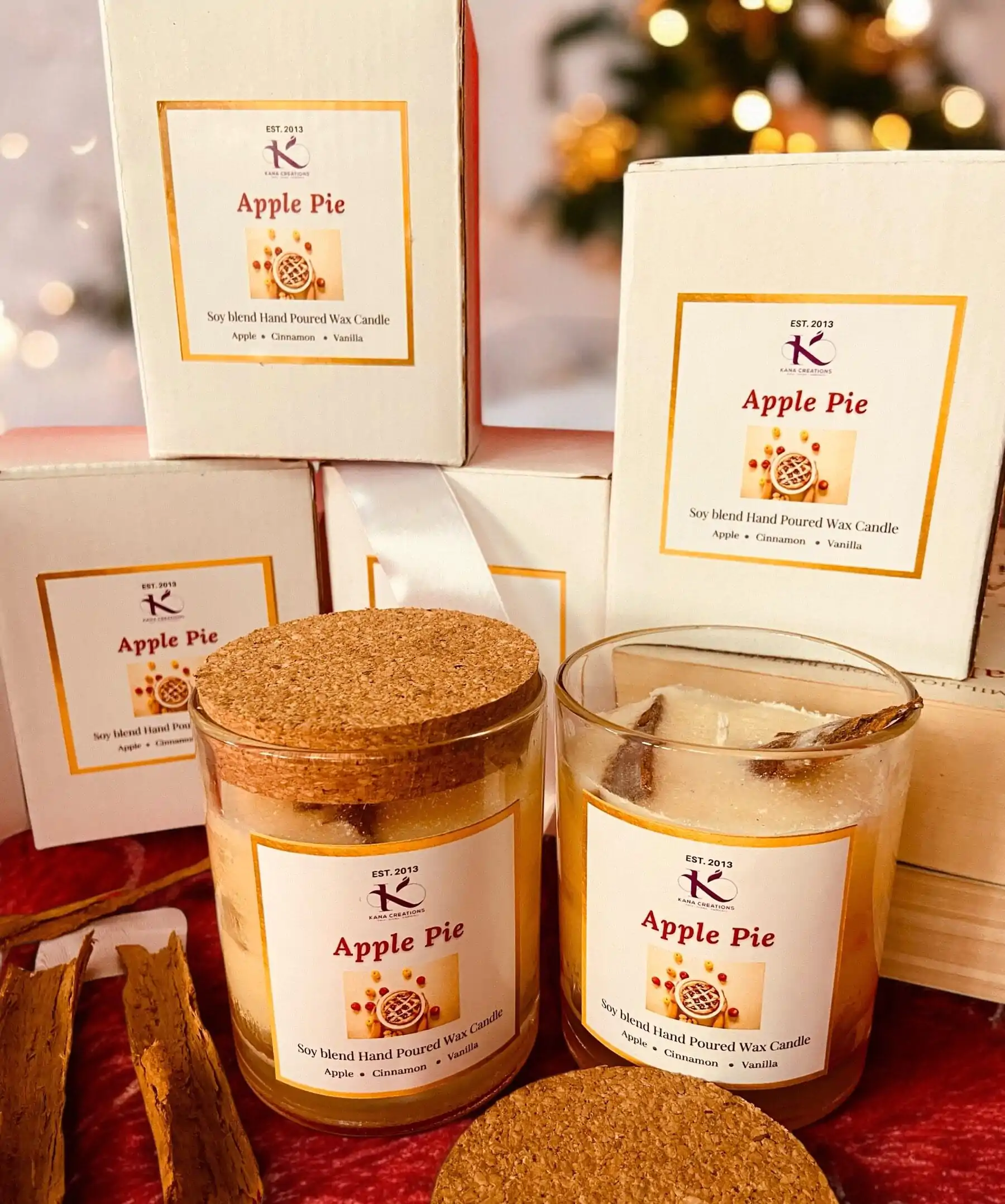 Christmas Apple pie soy candle_kanacreations Christmas Apple pie soy candle_kanacreations