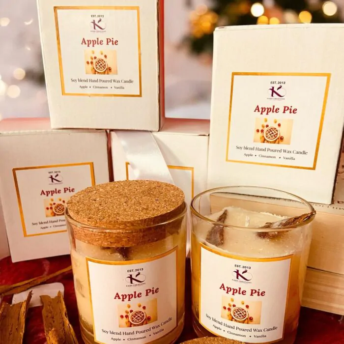 Christmas Apple pie soy candle_kanacreations