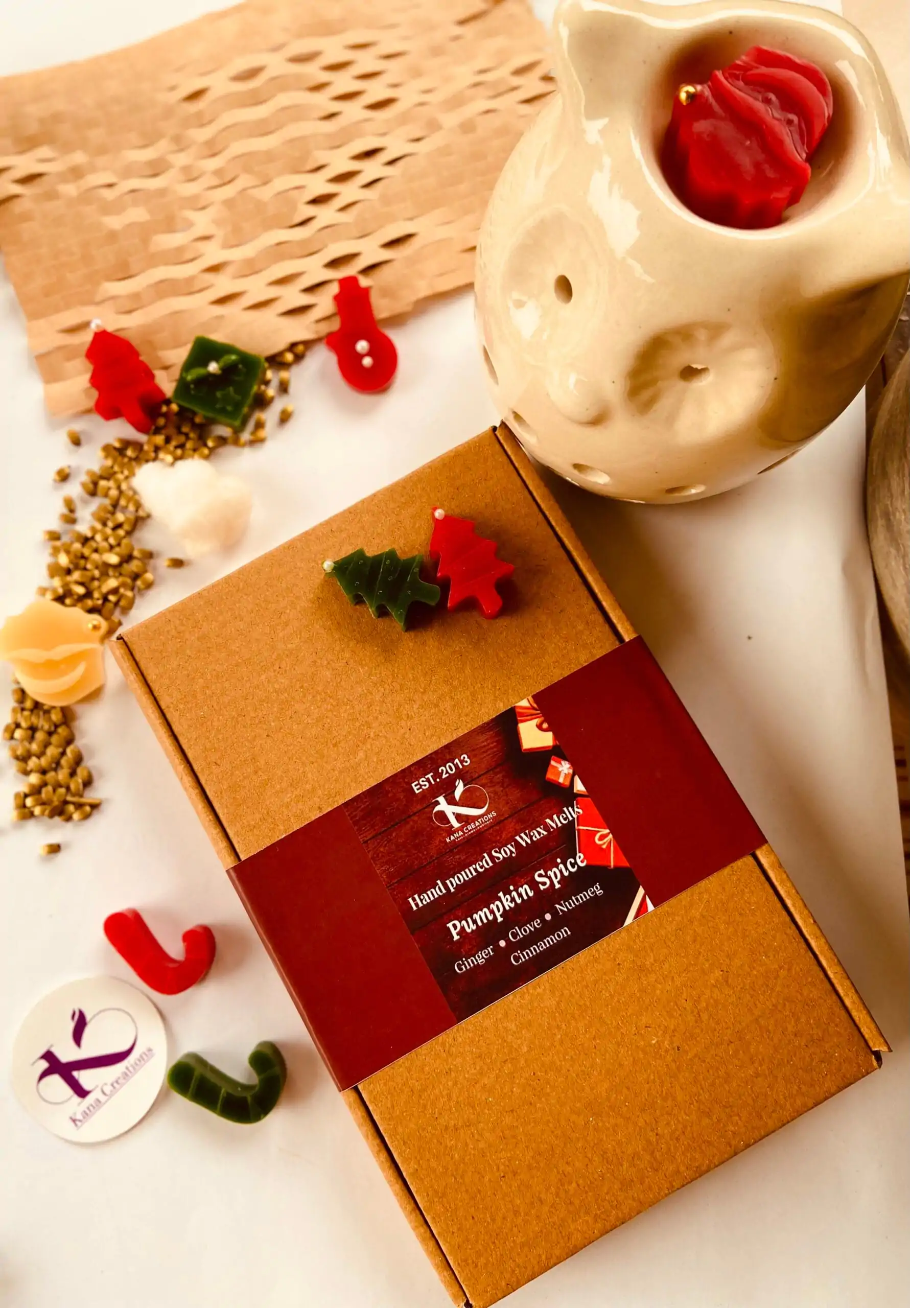 Christmas pumpkin spice soy wax melts_Kanacreations Christmas pumpkin spice soy wax melts_Kanacreations