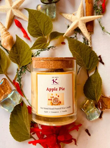 Christmas Apple pie soy candle_Kanacreations