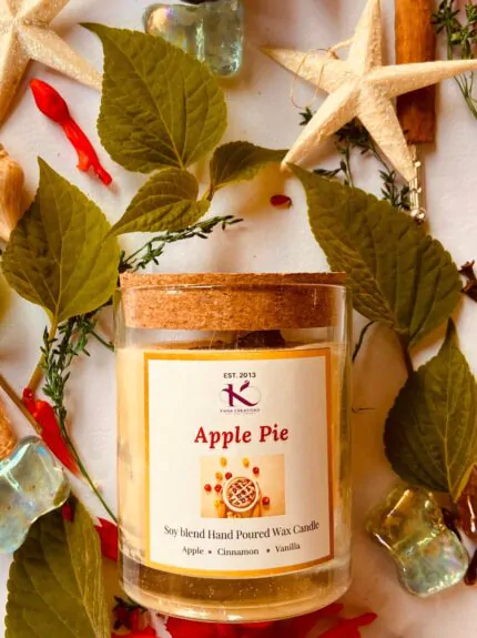 Christmas Apple pie soy candle_Kanacreations