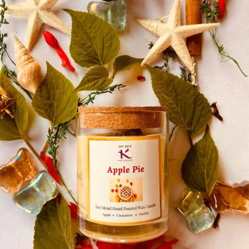 Christmas Apple pie soy candle_Kanacreations