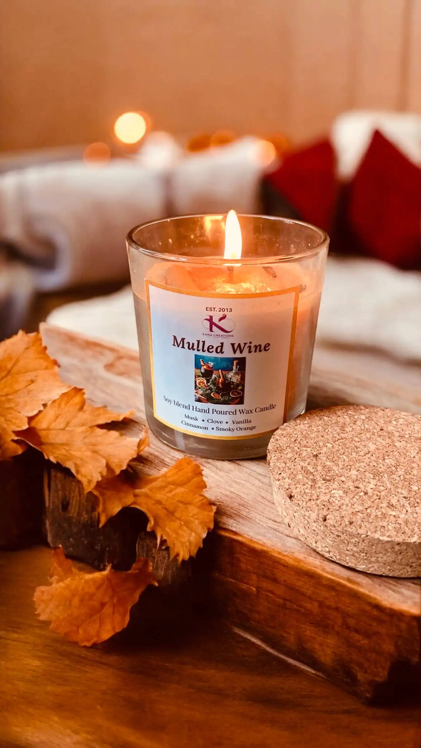Mulled Wine Christmas Soy candle_Kanacreations