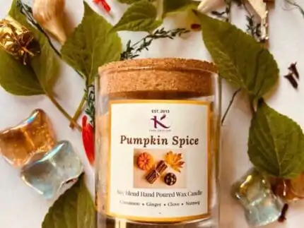 Autumn Christmas Pumpkin spice soy candle_Kanacreations