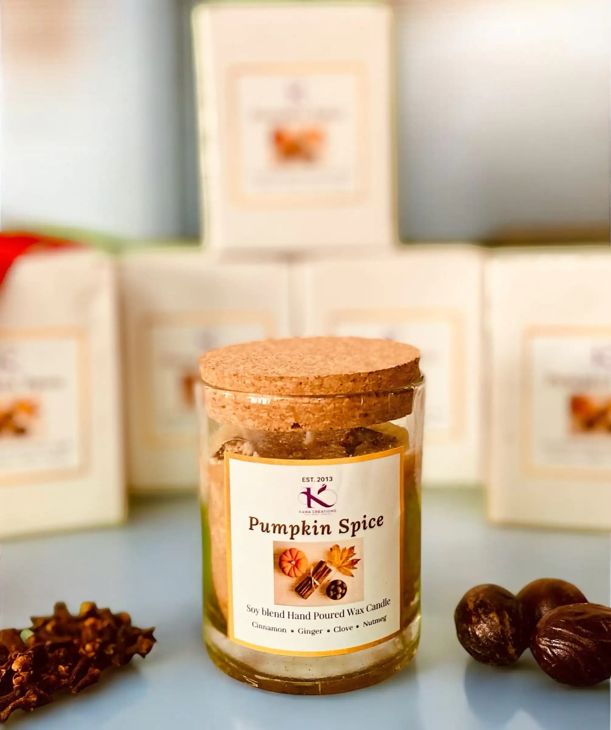 Autumn Christmas Pumpkin spice soy candle_Kanacreations Autumn Christmas Pumpkin spice soy candle_Kanacreations