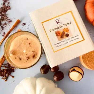 Autumn Christmas Pumpkin spice soy candle_Kanacreations
