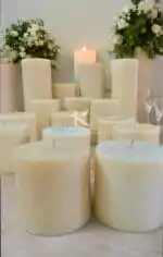 White Pillar Soy Candles_Kanacreations