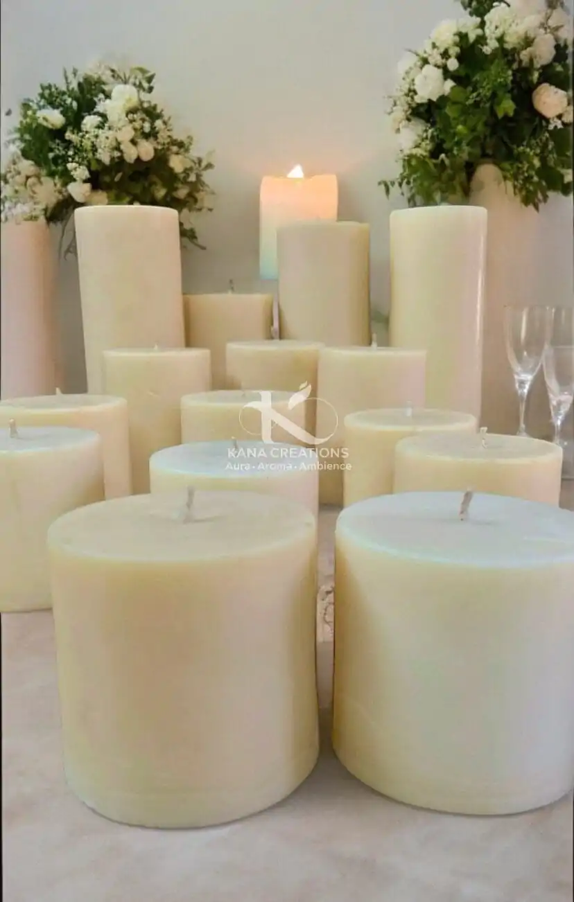 White Pillar Soy Candles_Kanacreations White Pillar Soy Candles_Kanacreations