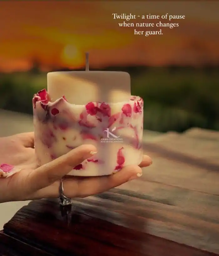 Fresh Rose Petal Soy candle_Kanacreations