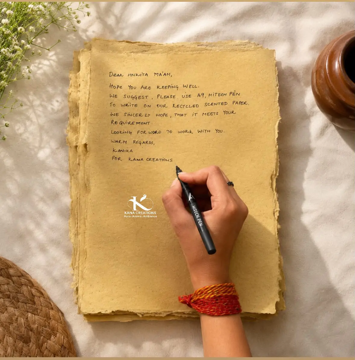 Recycle Handmade scented paper | Kana creations