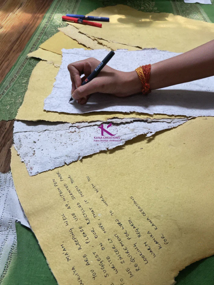 recycled scented handmade paper_kanacreations