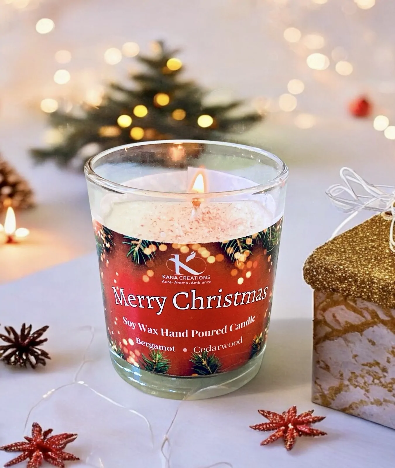 Merry Christmas soy candle_kanacreations Merry Christmas soy candle_kanacreations