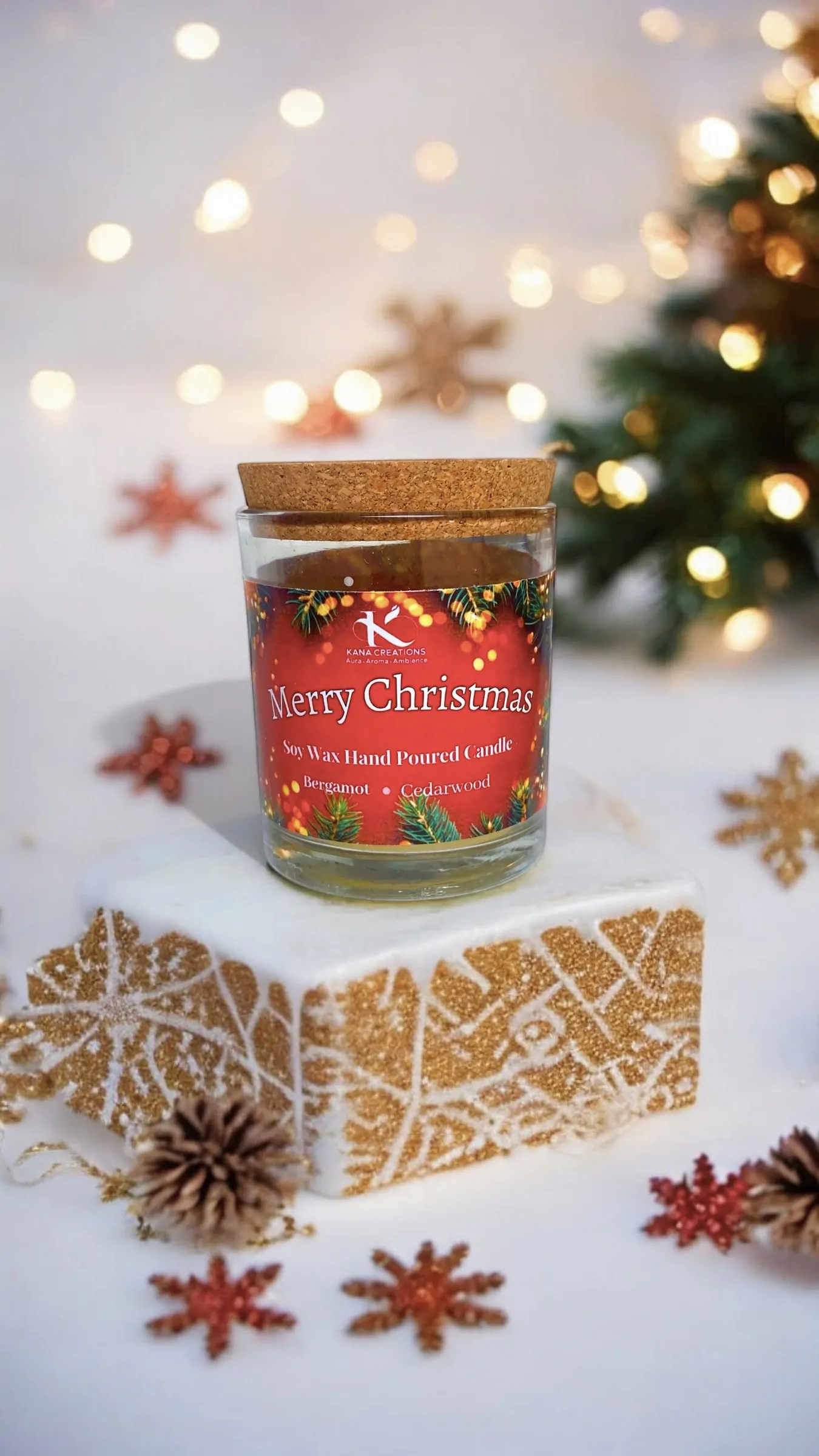 Merry Christmas soy candle_Kanacreations Merry Christmas soy candle_Kanacreations