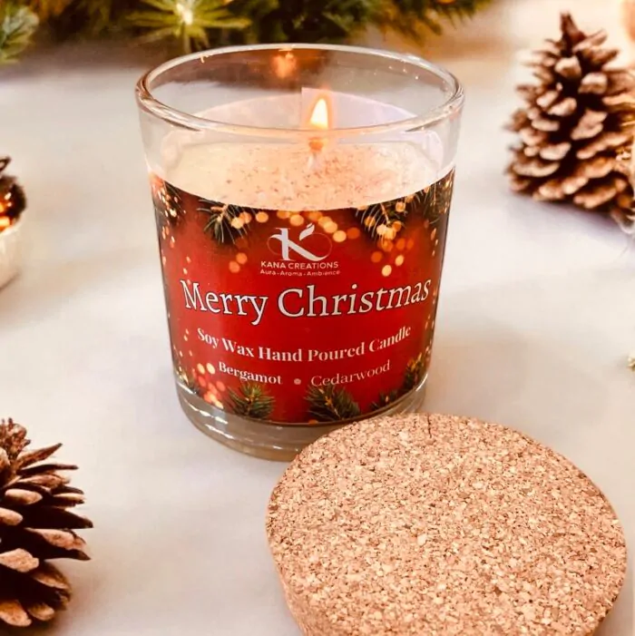 Merry Christmas soy candle_kanacreations