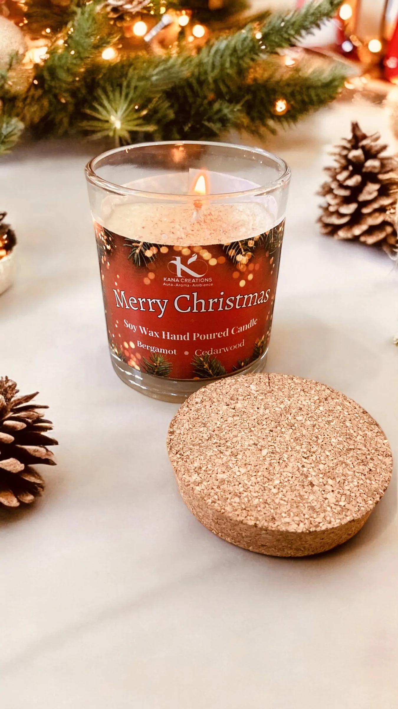 Merry Christmas soy candle_kanacreations Merry Christmas soy candle_kanacreations