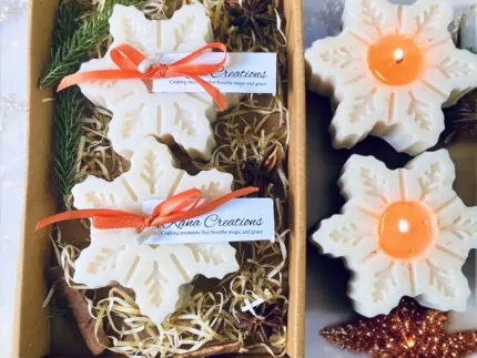 Sparkling Snowflake soy candle_kanacreations