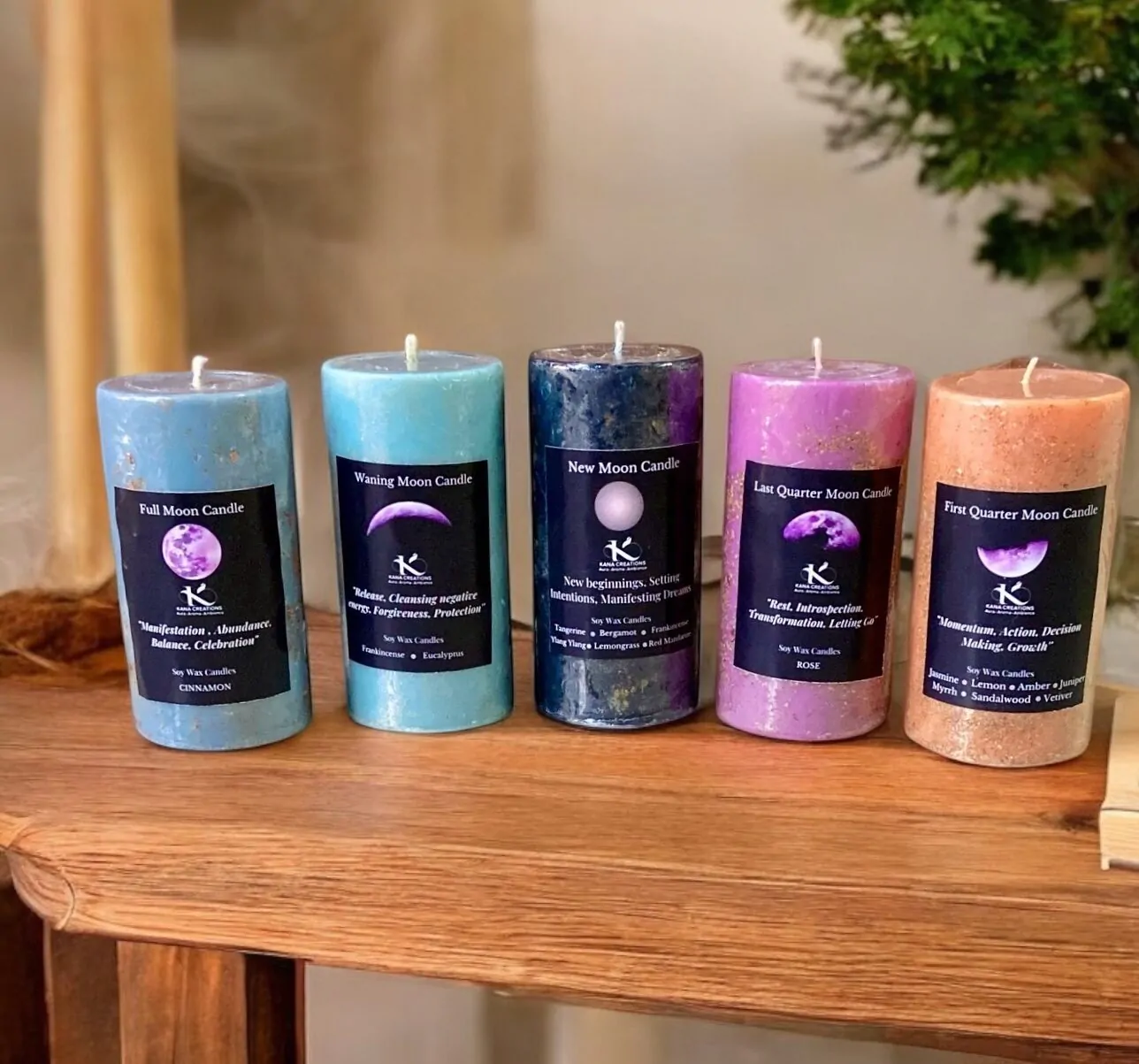 Moon phase_healing soy candles_Kanacreations