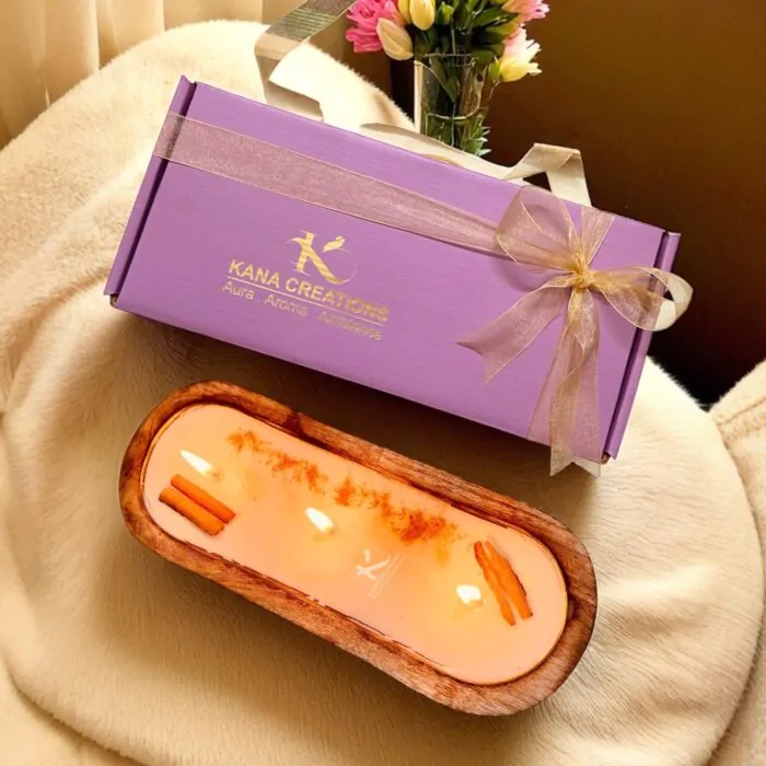 3 wick dough bowl candle packaging