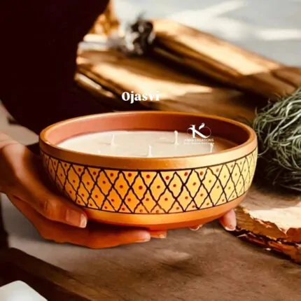 Ojasvi Terracotta Candle_kanacreations