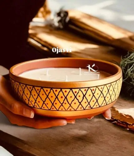 Ojasvi Terracotta Candle_kanacreations