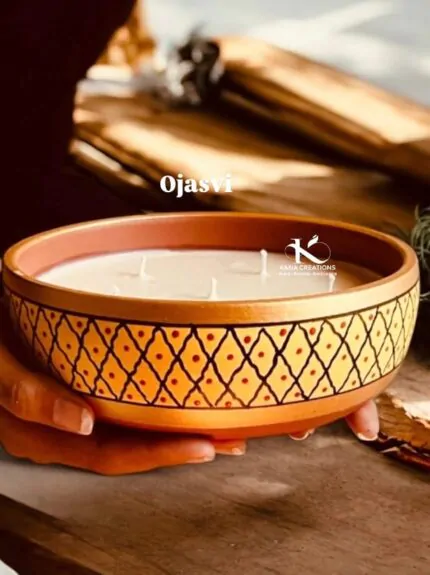 Ojasvi Terracotta Candle_kanacreations