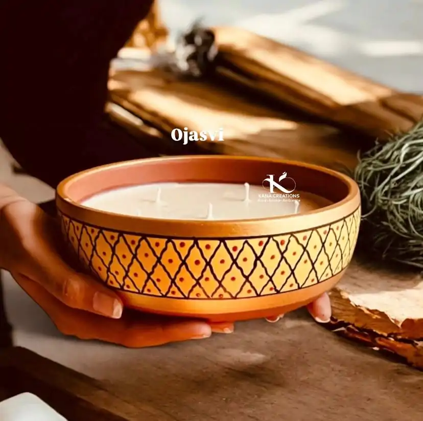 Ojasvi Terracotta Candle_kanacreations Ojasvi Terracotta Candle_kanacreations