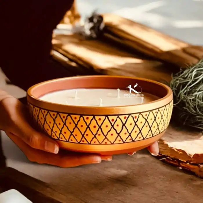 Ojasvi Terracotta Candle_kanacreations