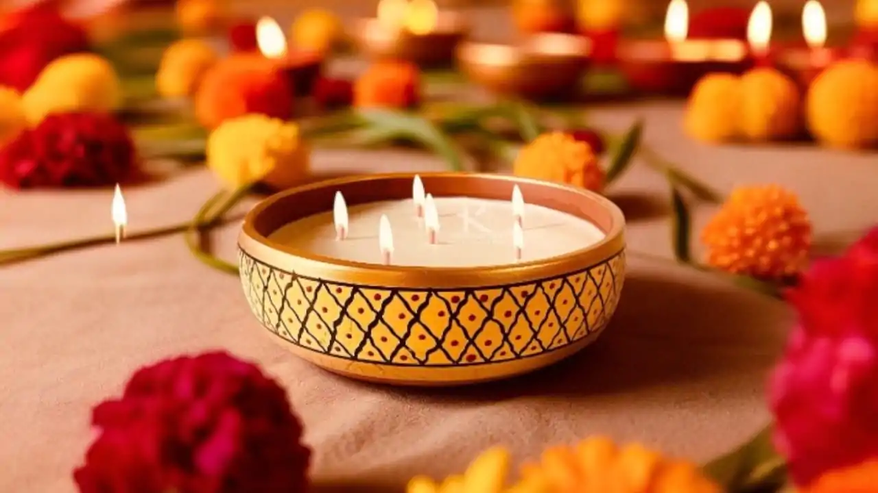 6 Wick Terracotta Diwali Candle