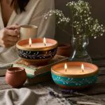 Set of Scented Terracotta candles_kanacreations