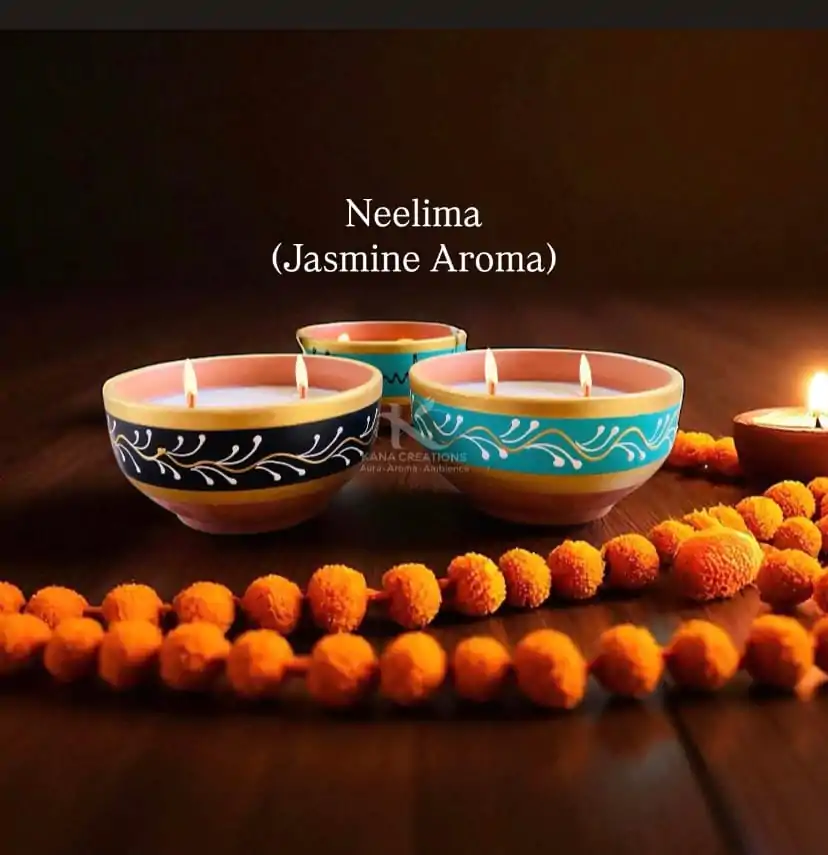 Jasmine_Neelima Terracotta Candle_Kanacreations Jasmine_Neelima Terracotta Candle_Kanacreations