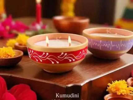 Kumudini _lily_terracotta candle