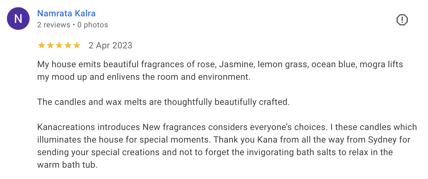 Australia export customer review kana creations