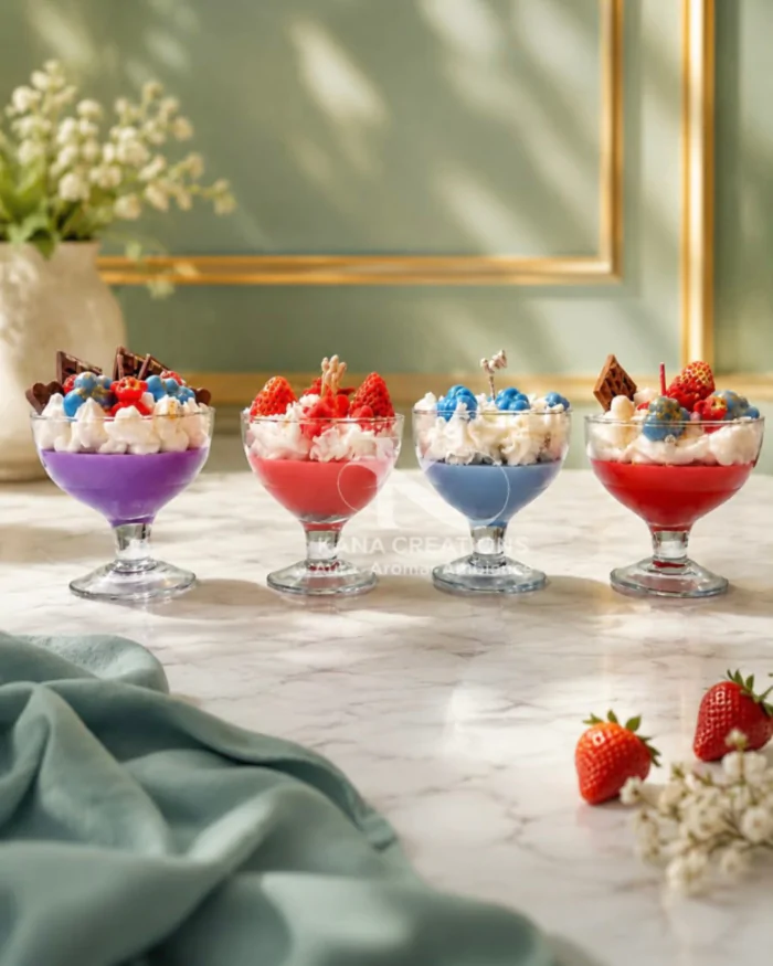 Whipped cream Dessert Soy Candle Making Hands-on Training kana creations