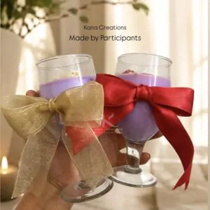 Candle Making one day workshop beautiful design 19th July 3 kana creations