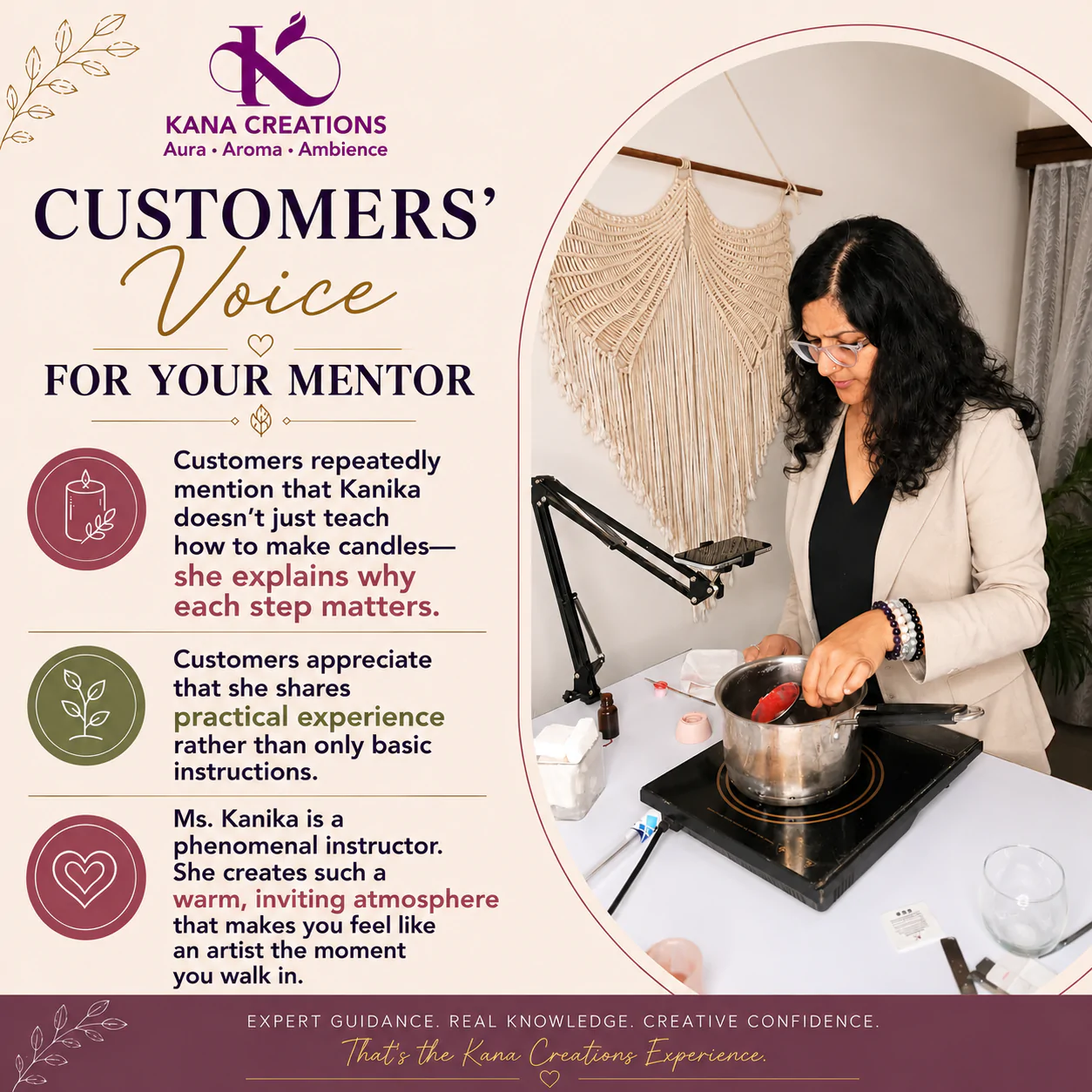 customer voice online candle making workshop