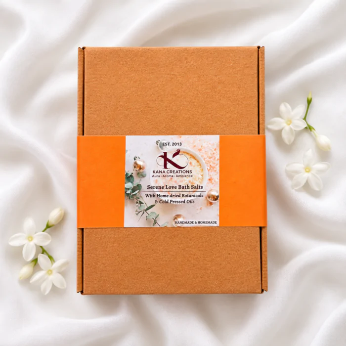 Serene love - Rose, Ylang yLang, Geranium, Lavender and tea tree wellness bath salts Kana Creations