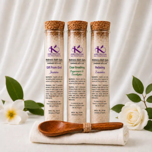 Unwinding Wellness Bath Salts Kana Creations Jasmine, Peppermint, Eucalyptus, Lavender