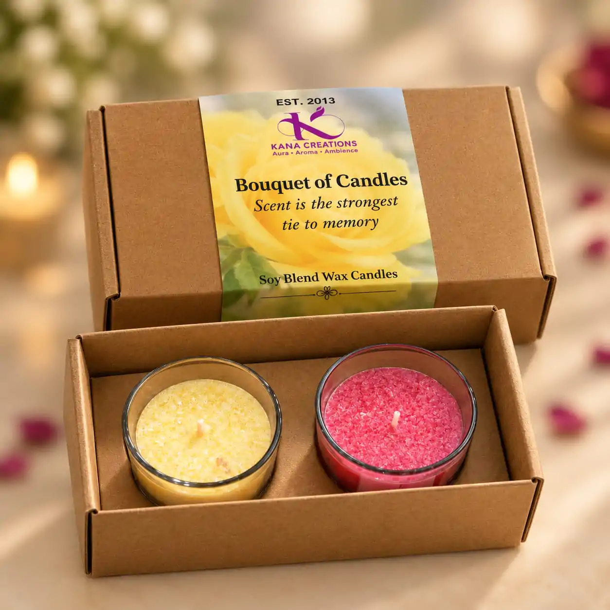 Corporate tier-1 gift t-light candles kana creations